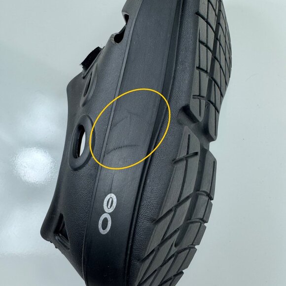 Oofos OOcandoo Recovery Sandal Unisex M6 W8 Black Comfort Orthotic Slip On - Picture 6 of 10